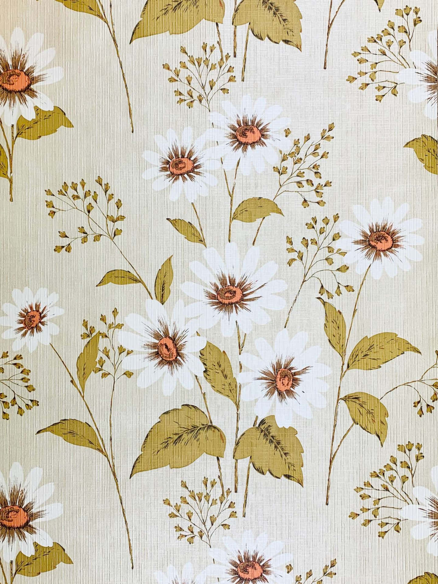 A Wallpaper With Flowers On It