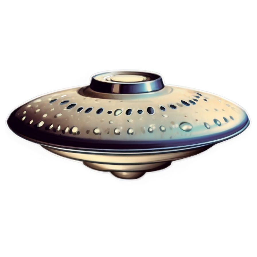 Vintage Flying Saucer Design Png 6 PNG