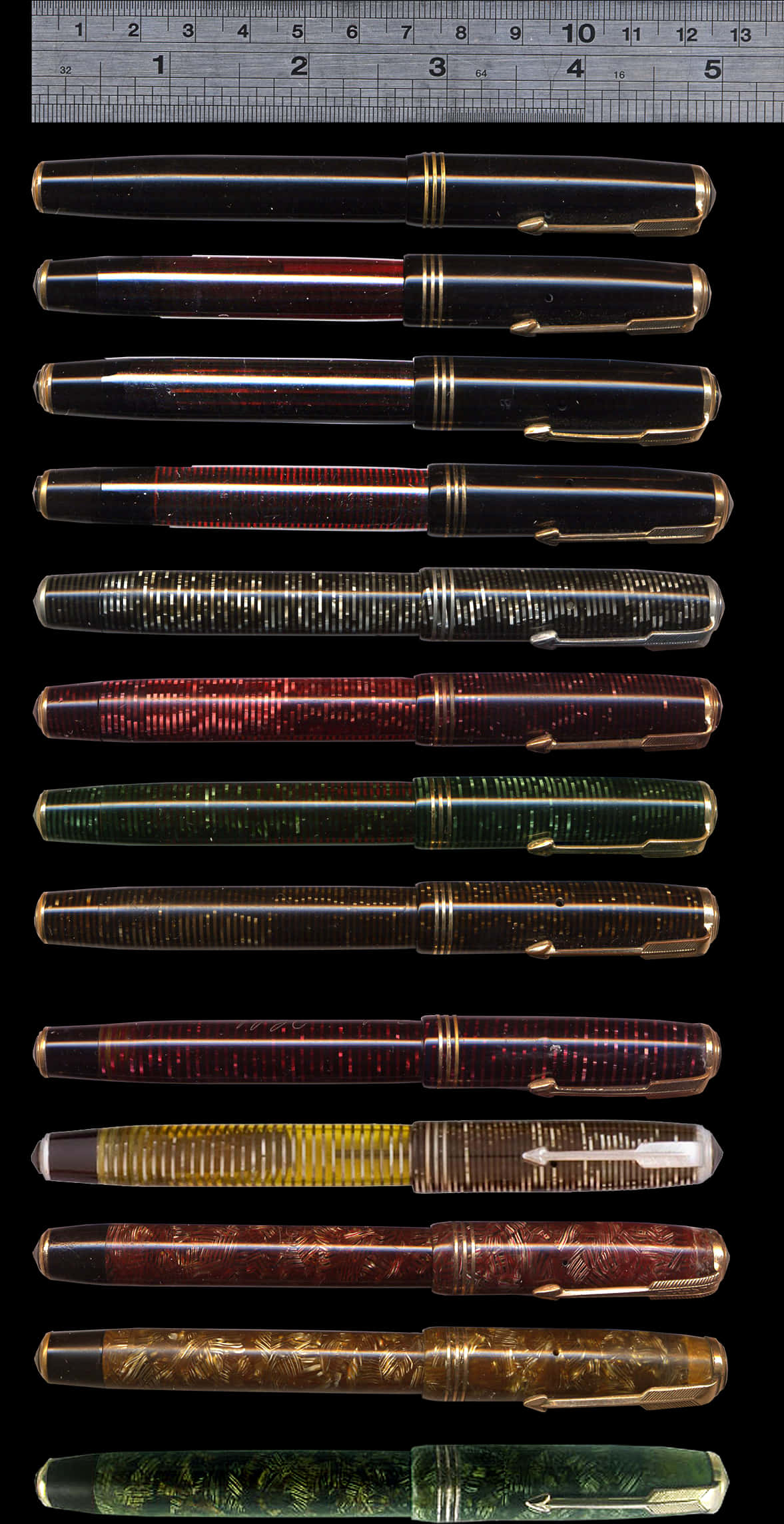 Vintage Fountain Pen Collection PNG