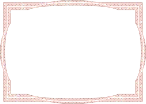 Vintage Frame Black Center Pink Dots PNG