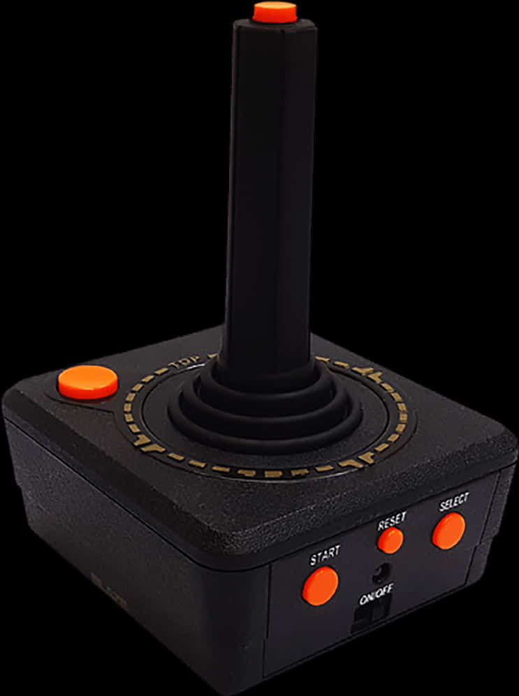 Vintage Game Controller Black PNG