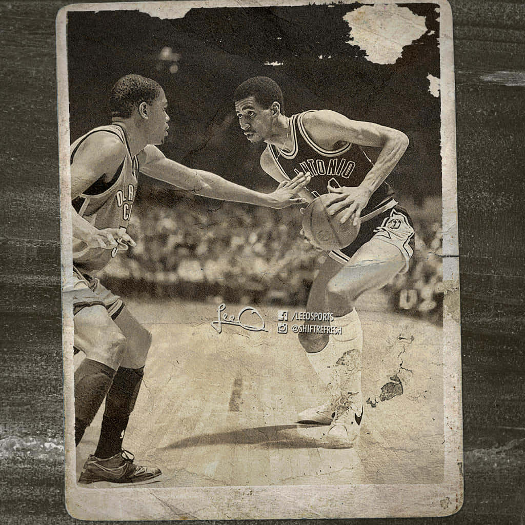 Tarjetade Baloncesto Vintage De George Gervin Fondo de pantalla