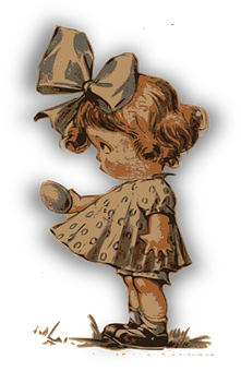 Vintage Girl Illustration PNG