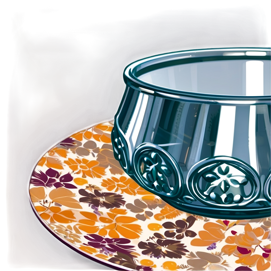 Vintage Glass Dishware Png 06202024 PNG