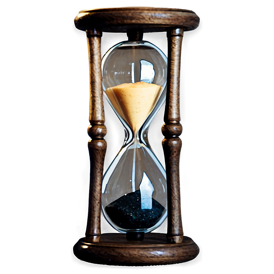 Vintage Glass Hourglass Png 05232024 PNG