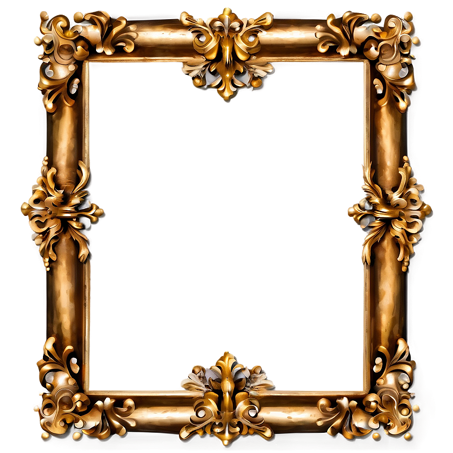 Download Vintage Gold Frame Design Png Rxt7 | Wallpapers.com