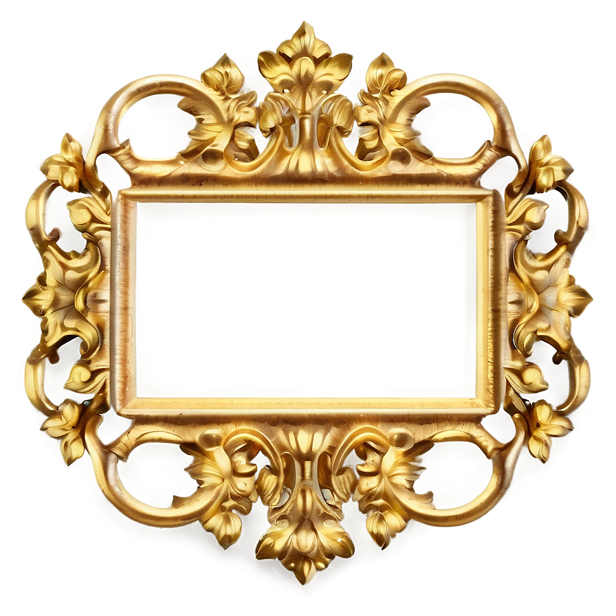 Vintage Gold Frame Png 06262024 PNG