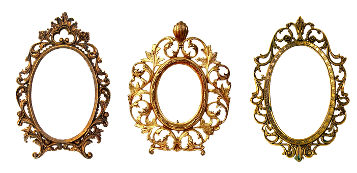 Vintage Golden Frames Collection PNG