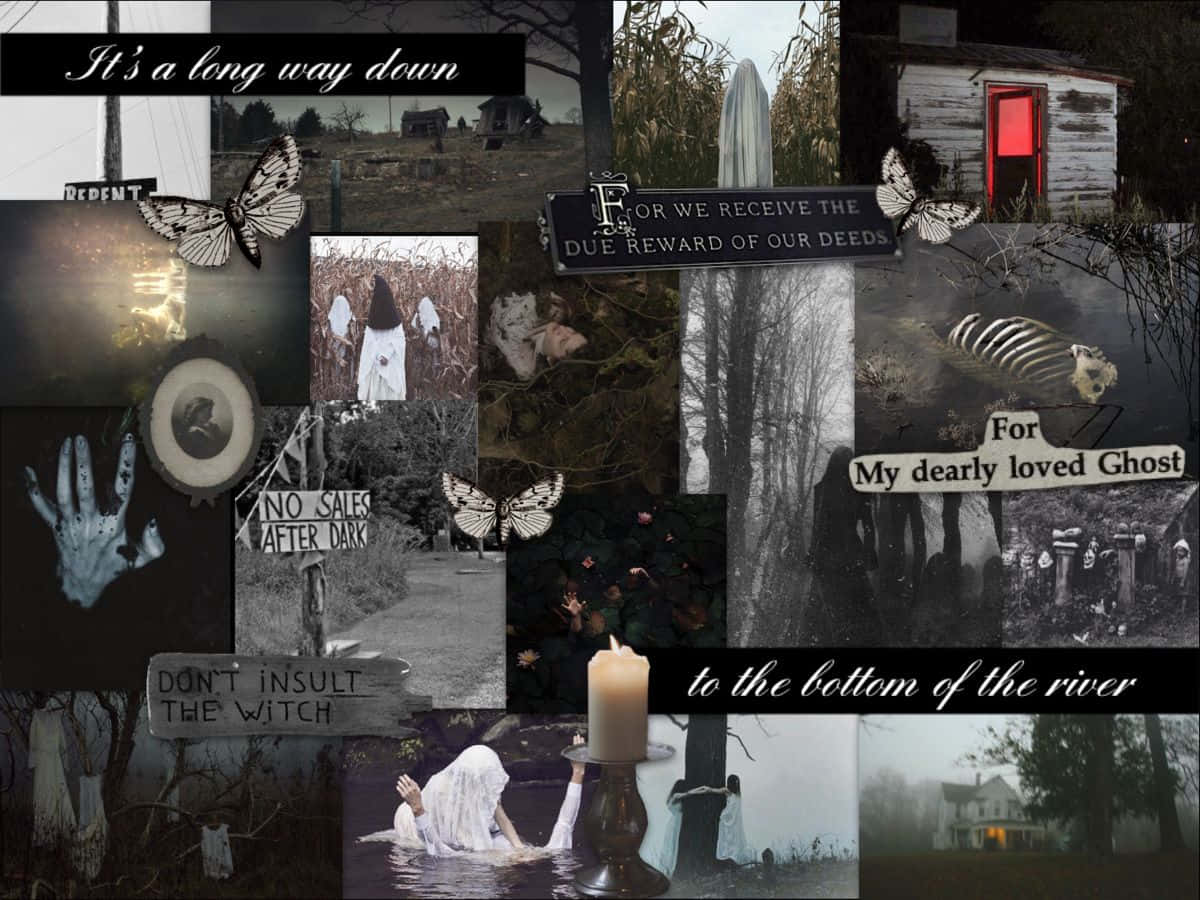 Vintage Gothic Aesthetic Collage Wallpaper