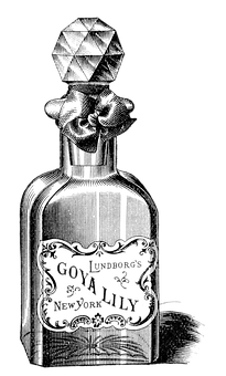 Vintage Goya Lily Perfume Bottle PNG