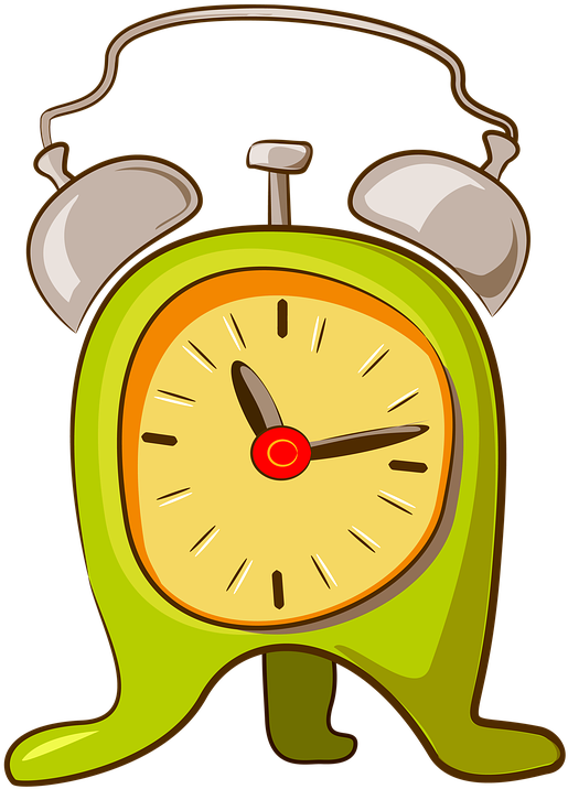 Vintage Green Alarm Clock Illustration PNG