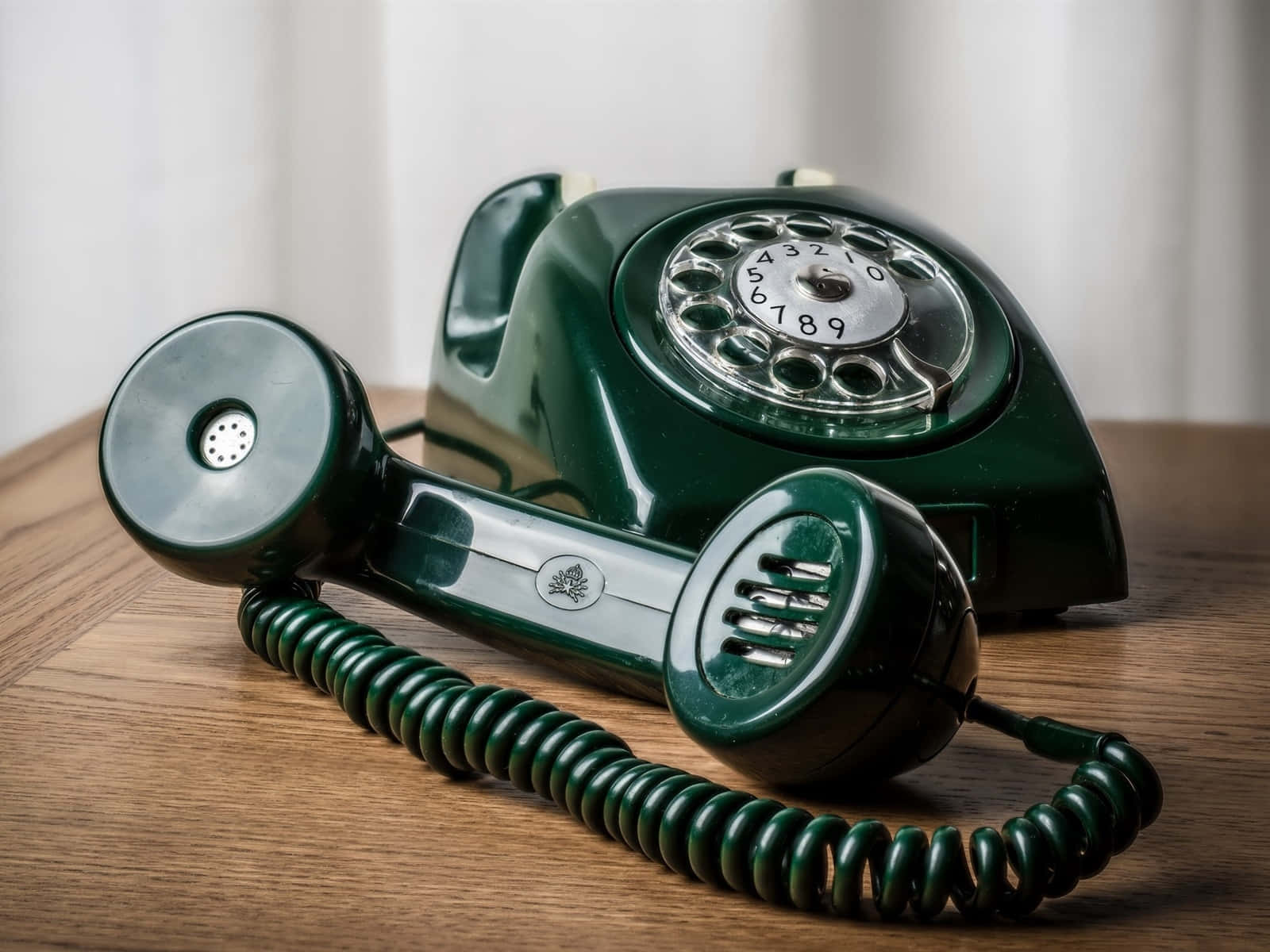 Vintage Green Rotary Telephone.jpg Wallpaper