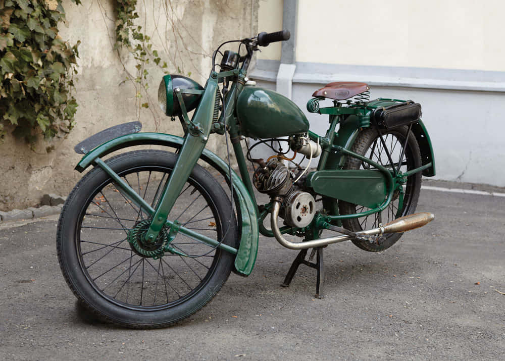 Vintage Green Sachs Motorcycle Wallpaper