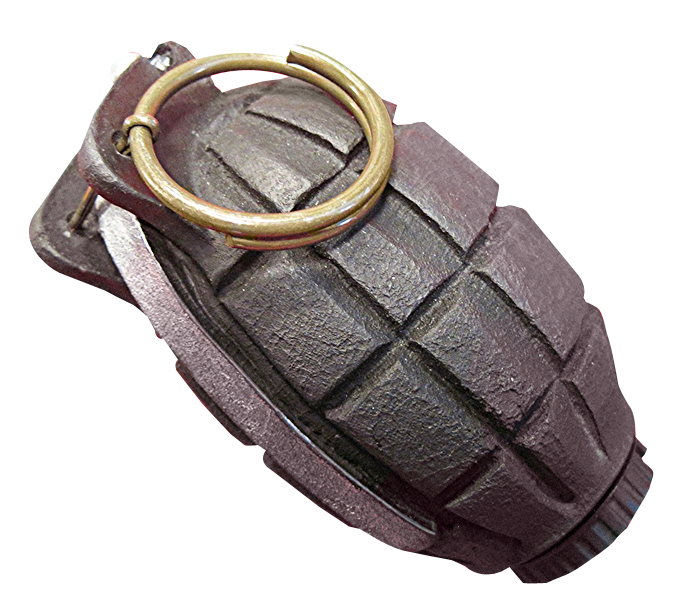 Vintage Grenade Isolated PNG