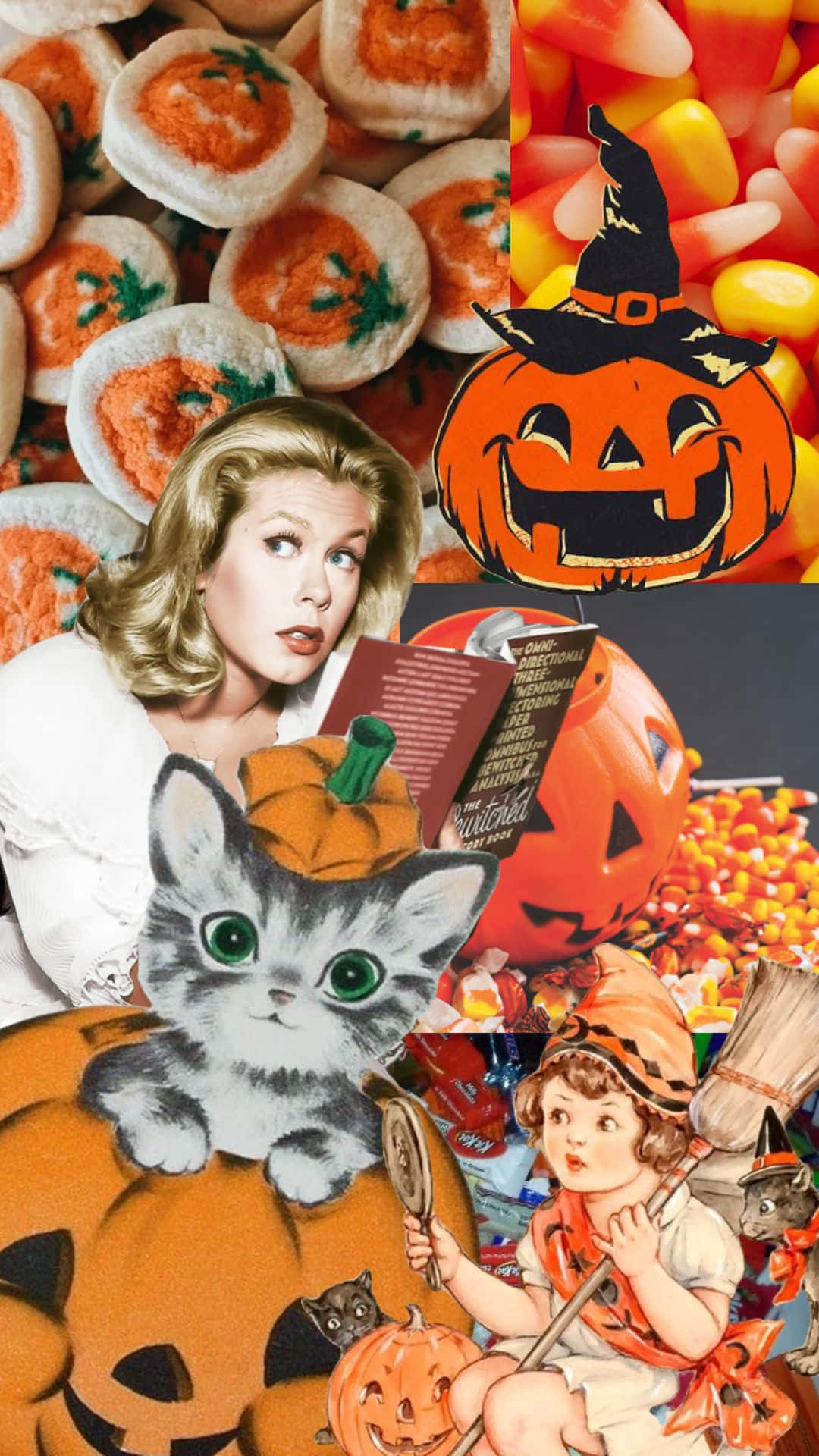 Vintage Halloween Collage Wallpaper