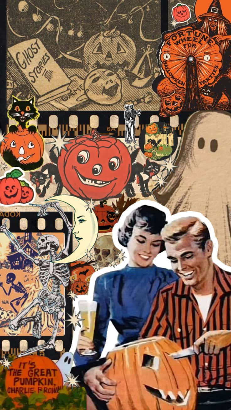 Vintage Halloween Collage Wallpaper