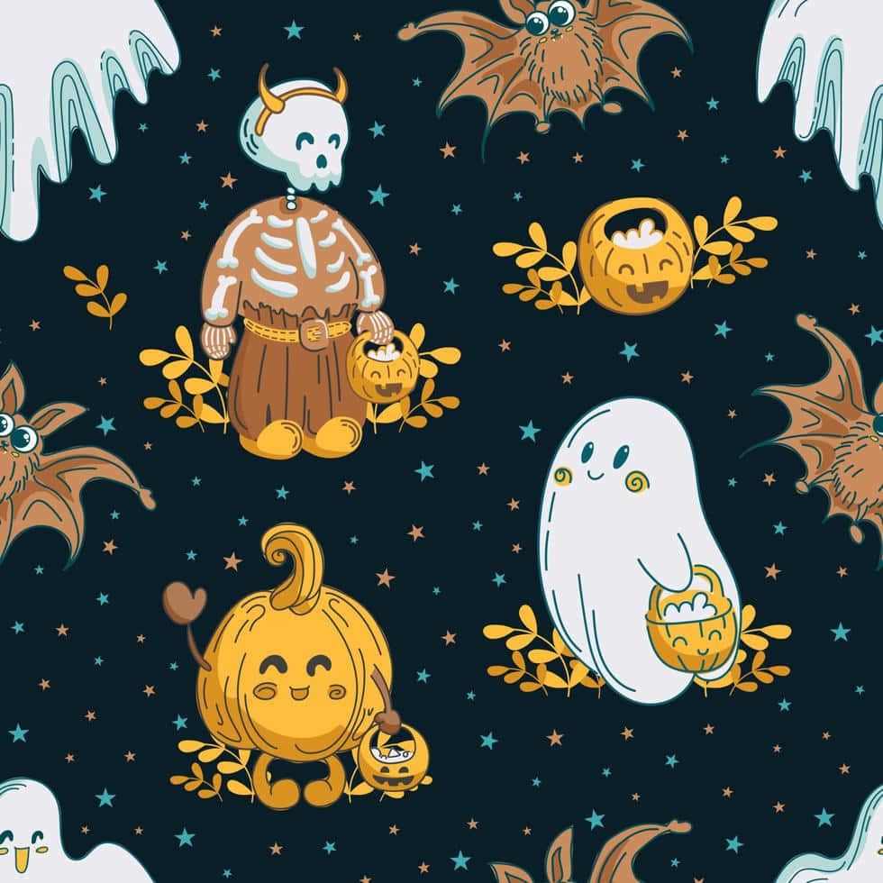Vintage_ Halloween_ Pattern Wallpaper