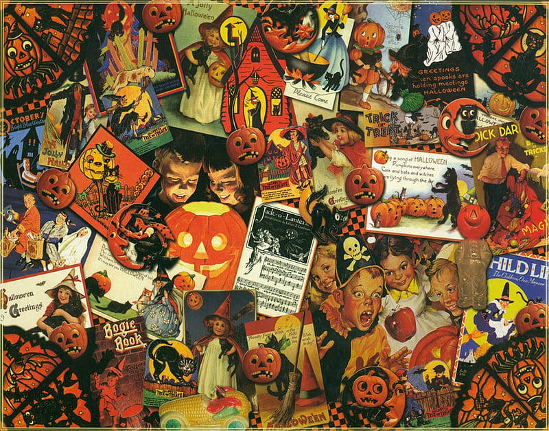 Vintage Halloween Poster Wallpaper
