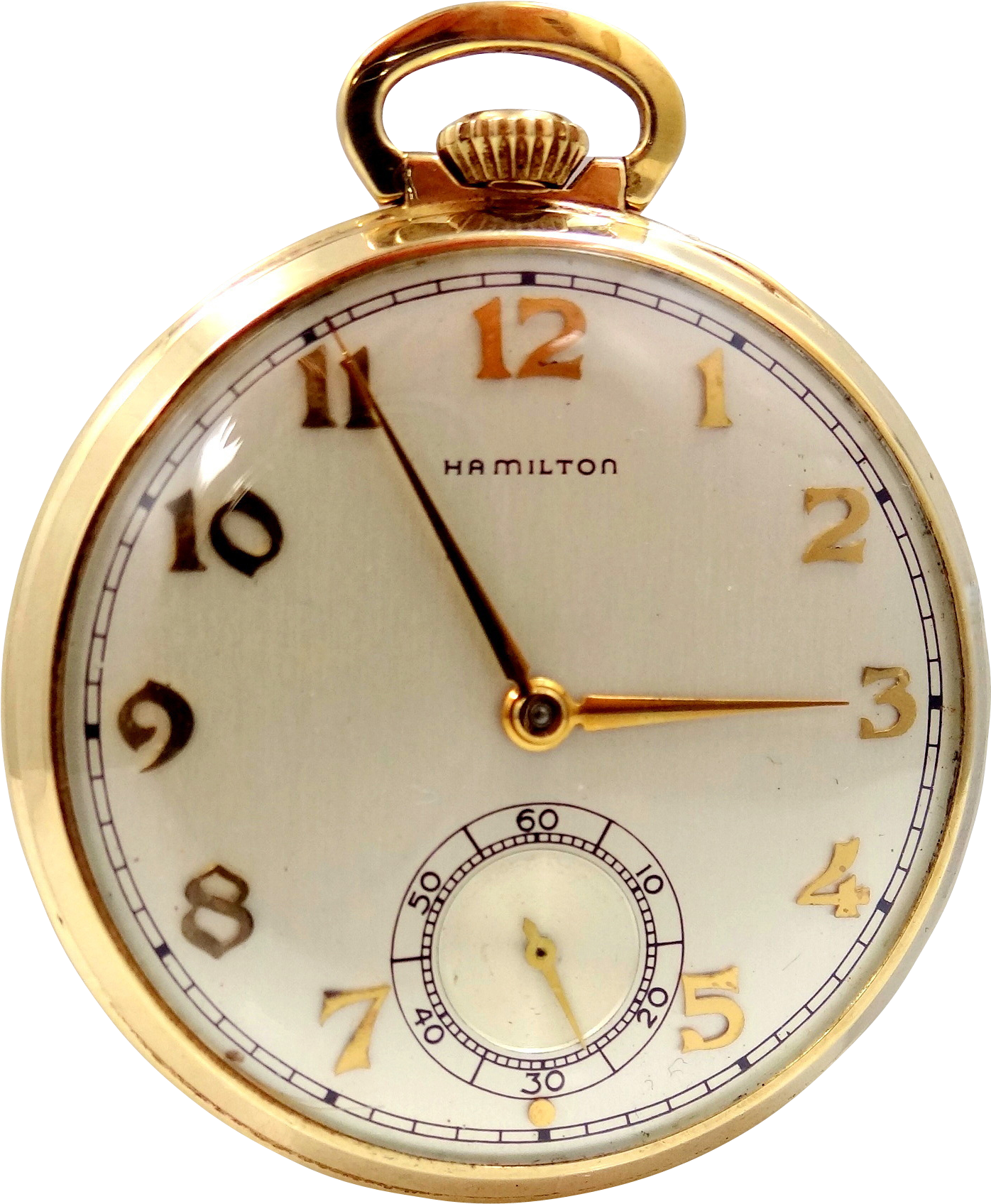 Vintage Hamilton Pocket Watch PNG