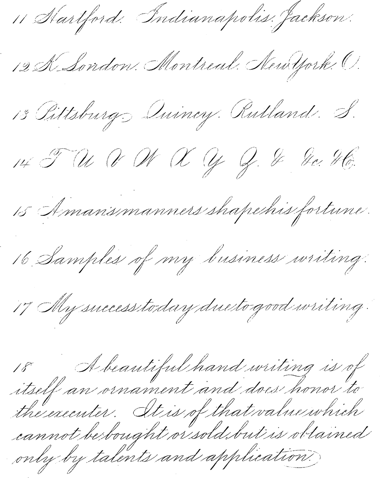 Vintage Handwriting Sample PNG