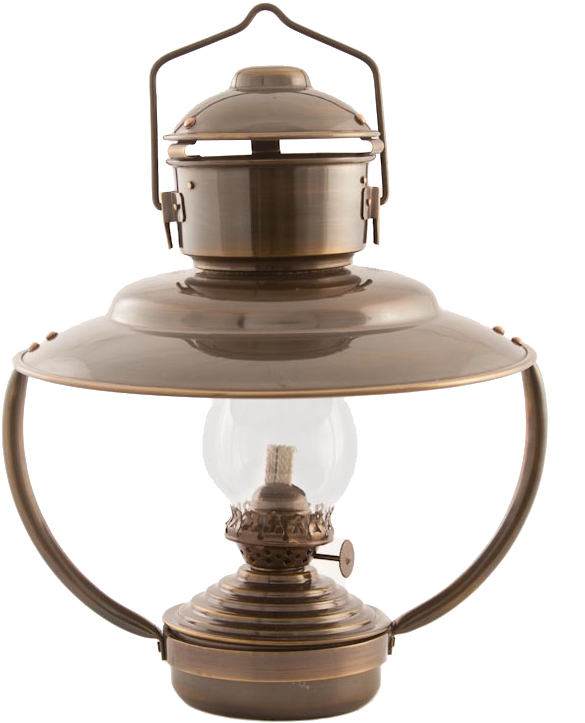 Vintage Hanging Kerosene Lamp PNG
