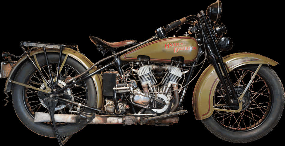 Vintage Harley Davidson Motorcycle PNG