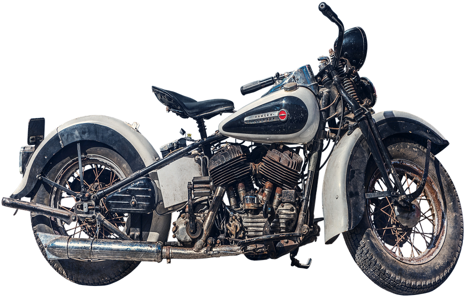 Vintage Harley Davidson Motorcycle PNG