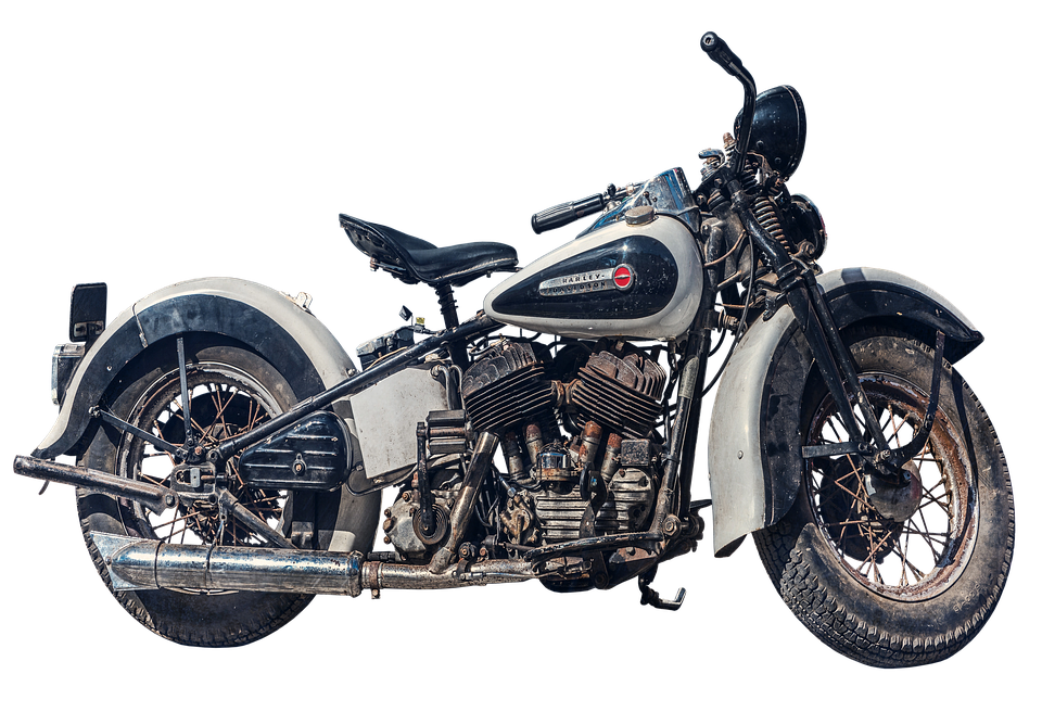 Vintage Harley Davidson Motorcycle PNG