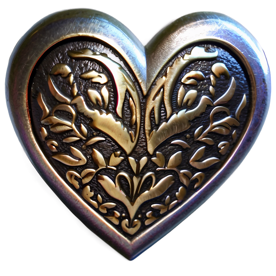 Vintage Heart Emblem Png A PNG