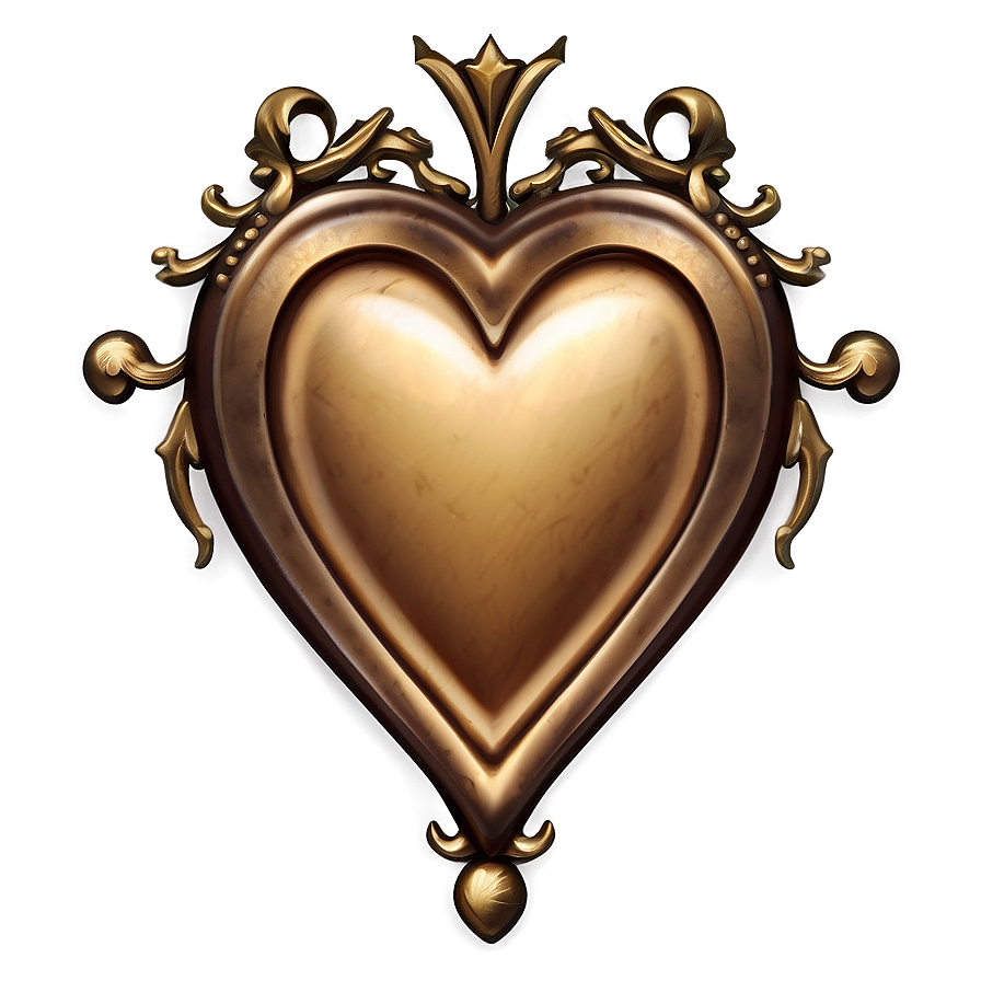 Vintage Heart Emblem Png D PNG