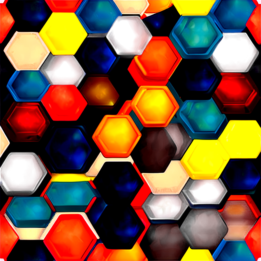 Vintage Hexagon Pattern Png Nfb59 PNG