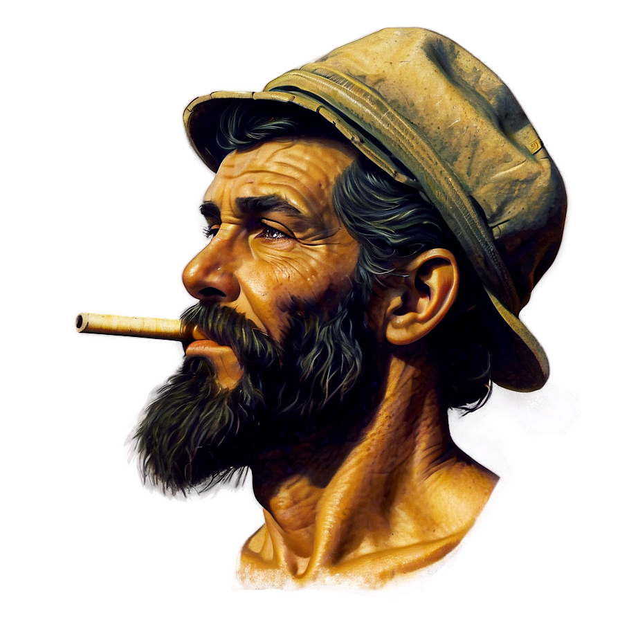 Vintage Hobo Drawing Png 06242024 PNG