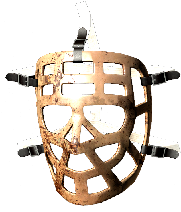 Vintage Hockey Goalie Mask PNG