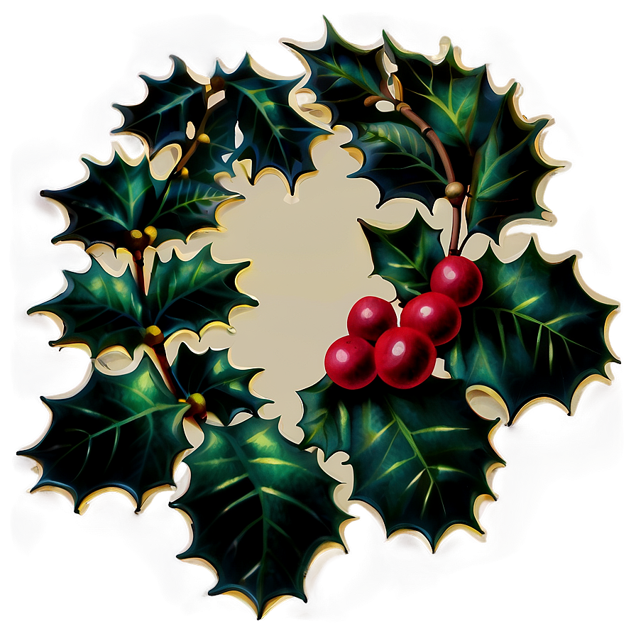 Vintage Holly Png Jrq PNG