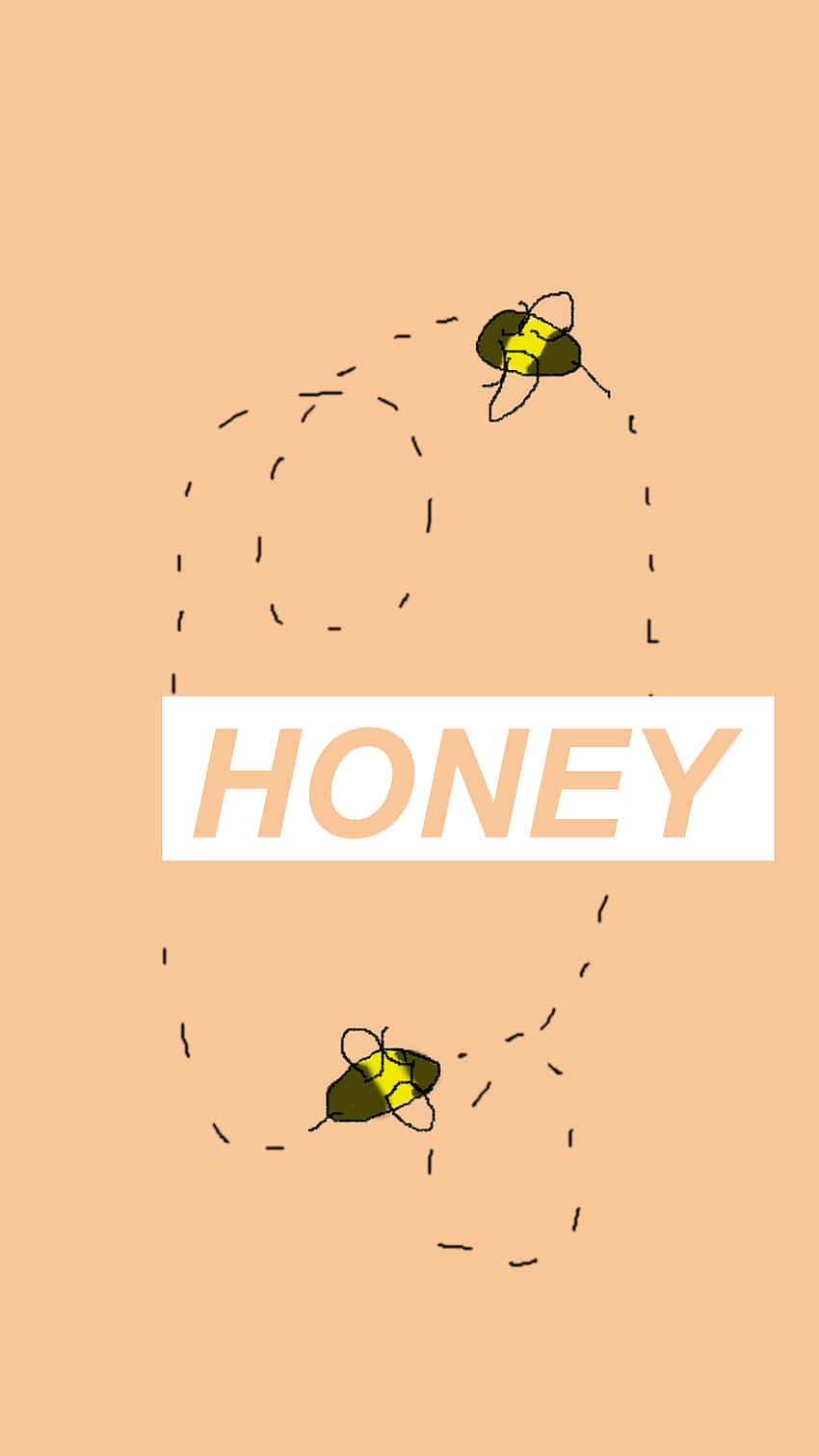 Vintage Honey Bee Artwork Wallpaper