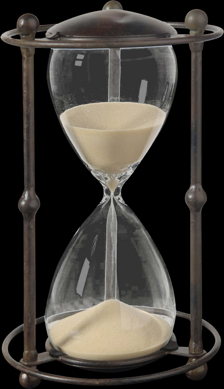 Vintage Hourglass Sand Timer PNG