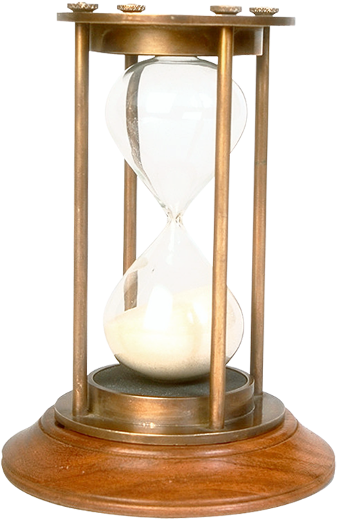 Vintage Hourglass Timepiece PNG