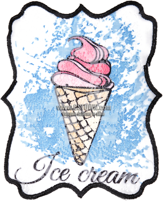 Vintage Ice Cream Patch PNG