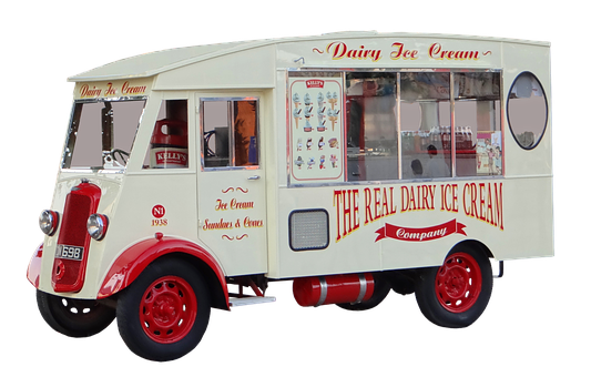 Vintage Ice Cream Truck PNG