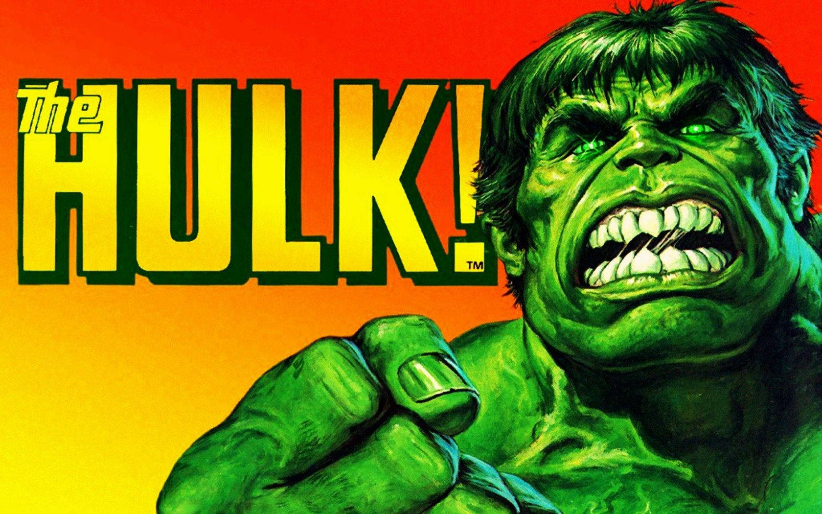 Vintage Incredible Hulk Logo Background