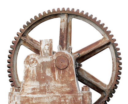 Vintage Industrial Gear Wheel PNG