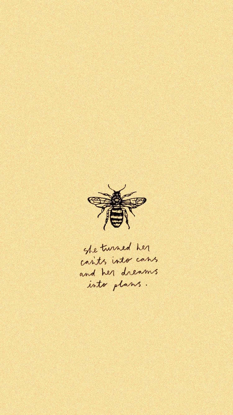 Vintage Inspirational Bee Artwork Wallpaper