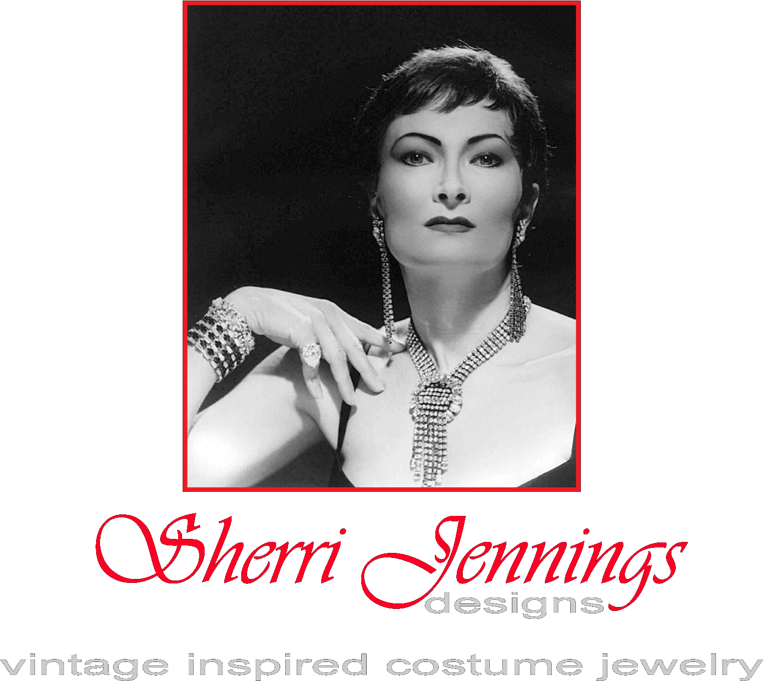 Vintage Inspired Jewelry Ad PNG