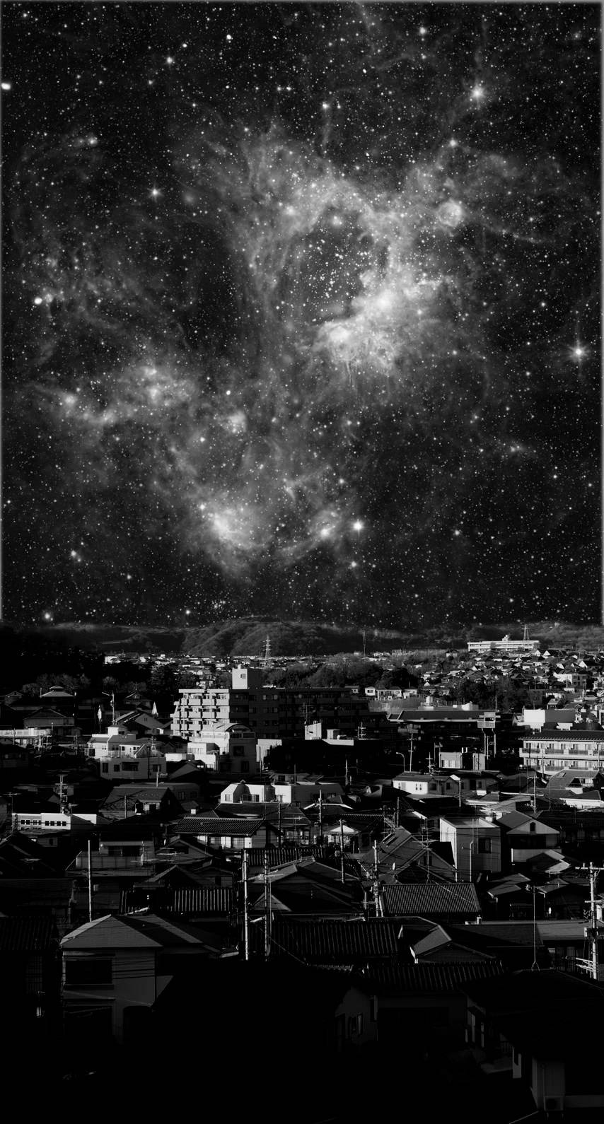 Vintage Iphone Dark City Stars Wallpaper