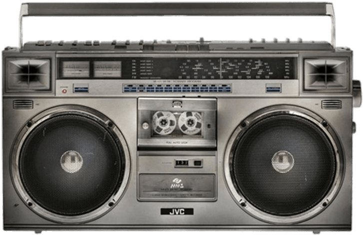 Vintage J V C Boombox PNG