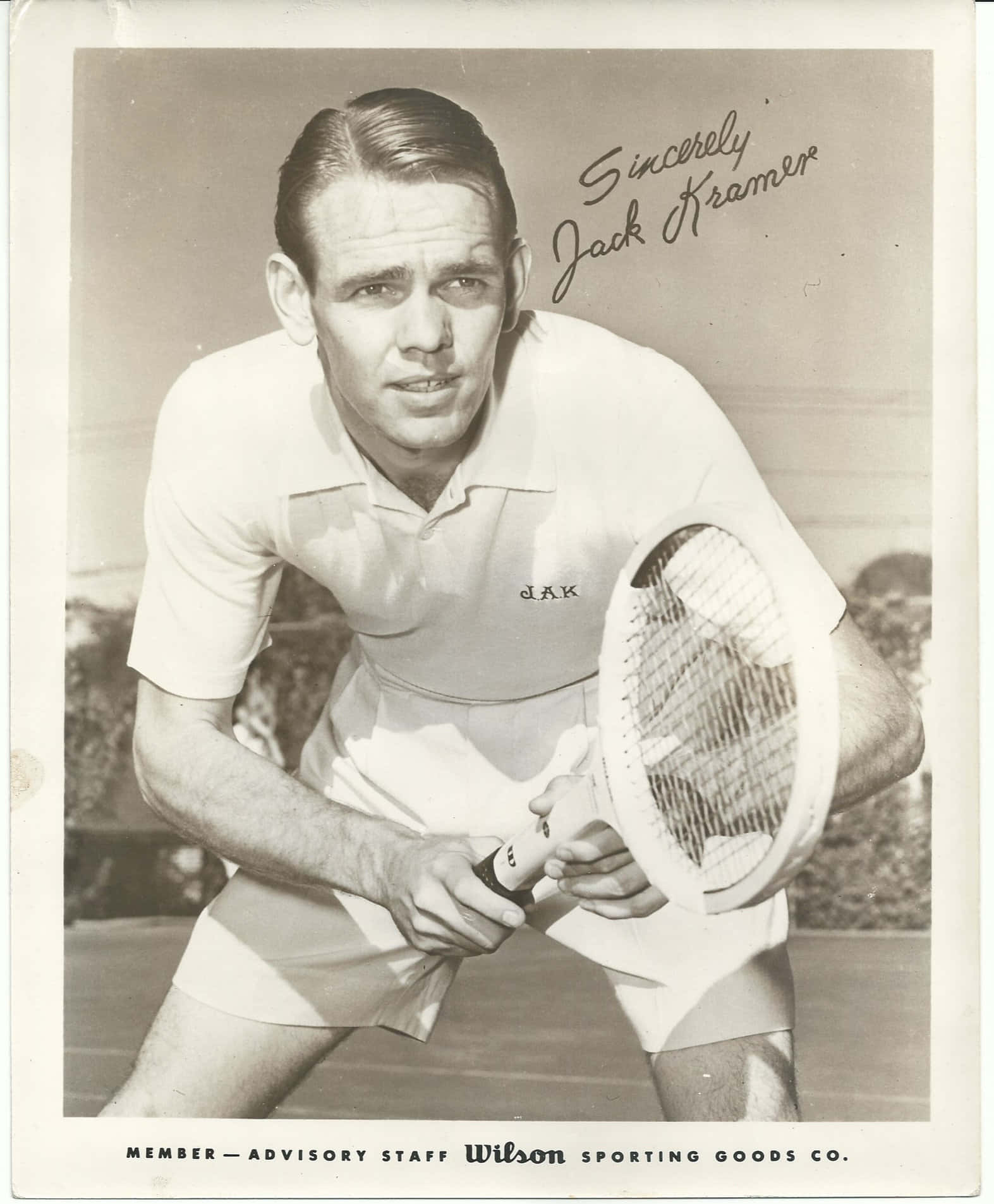 Vintage Jack Kramer Amerikansk Tennisspiller Kunst Wallpaper Wallpaper