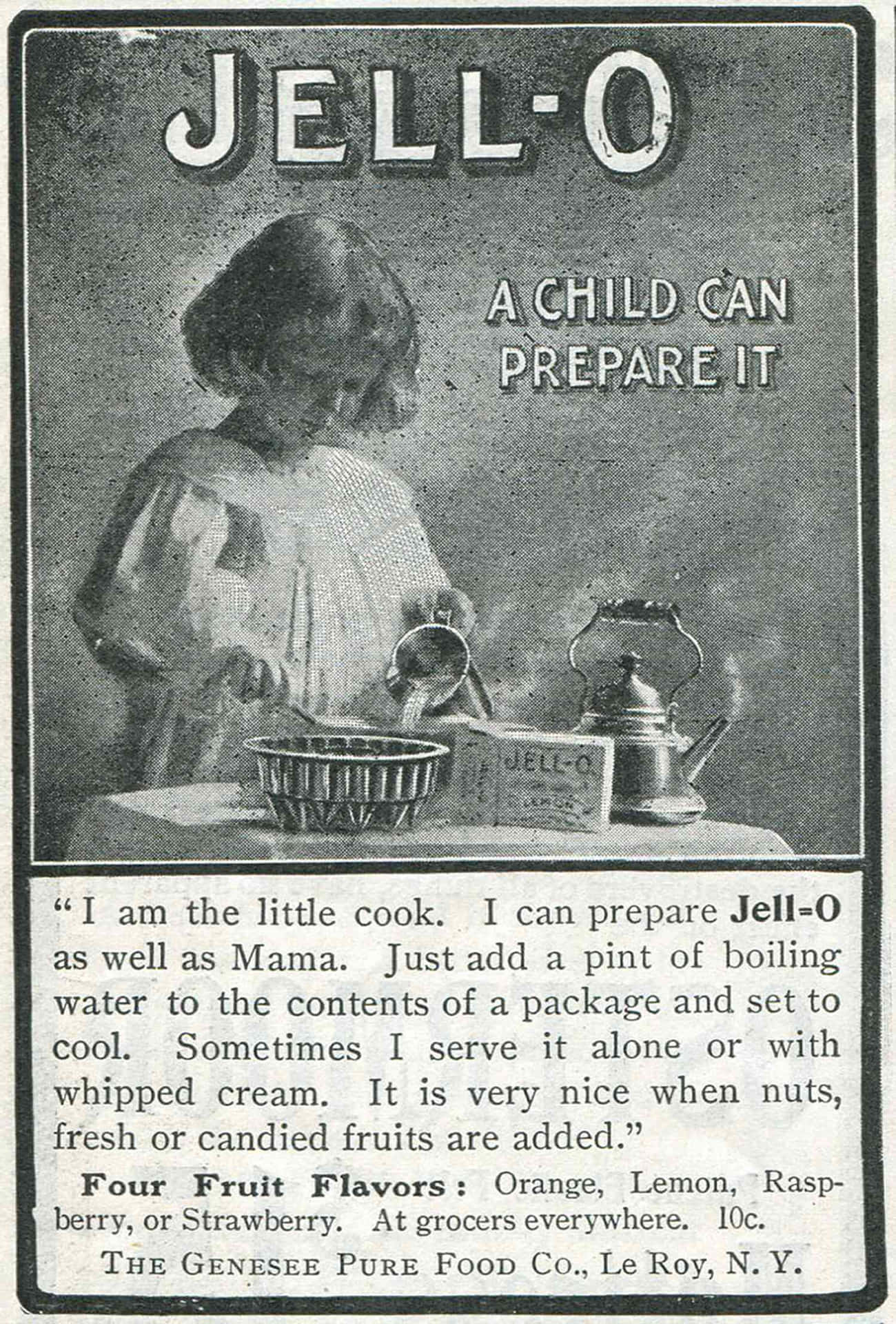 Vintage Jell O Ad Child Cook Wallpaper