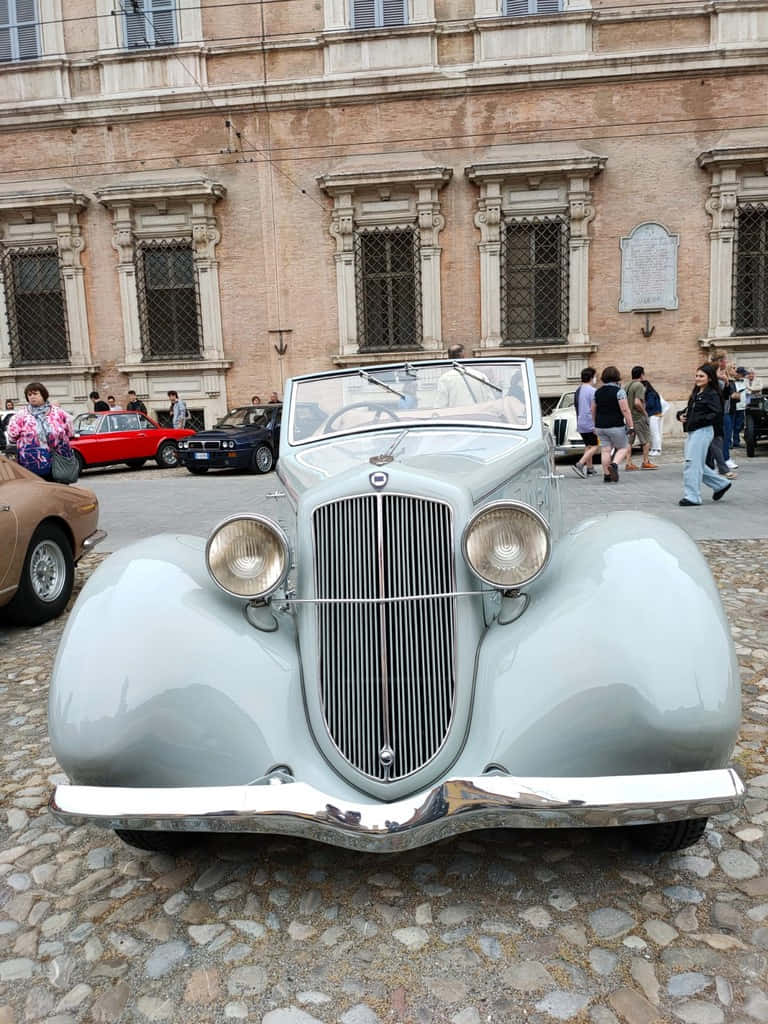 Vintage Lancia Aprilia Klassieke Auto Tentoonstelling Achtergrond