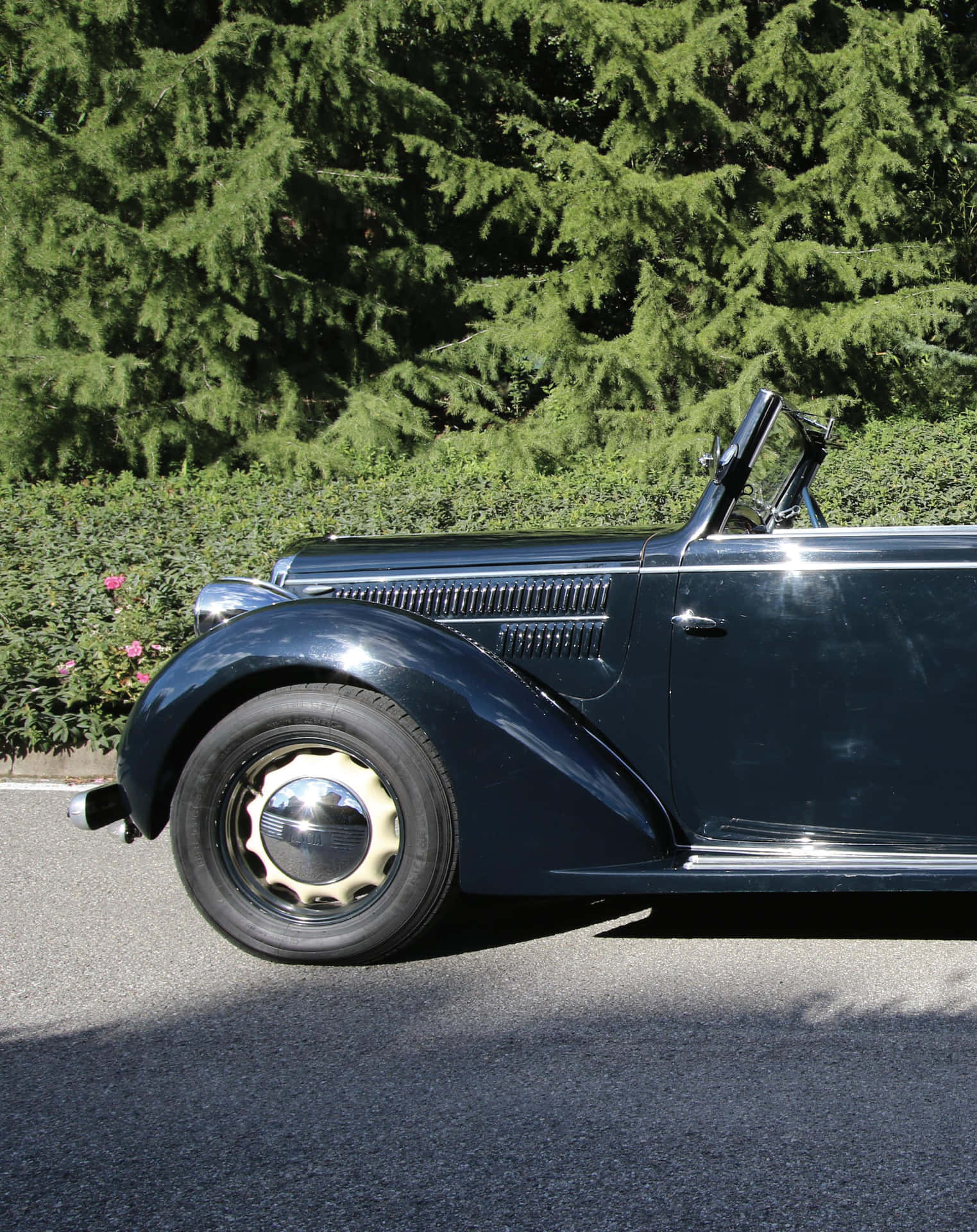 Vintage Lancia Aprilia Cabriolet Achtergrond