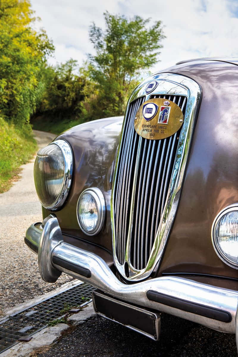 Vintage Lancia Aprilia Voorgrille Achtergrond